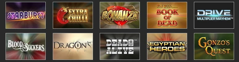 Covers van enkele van de beste online slots beschikbaar bij online casino ' s in Mexico.