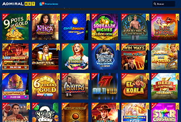 Selectie van gokspellen bij casino AdmiralBet