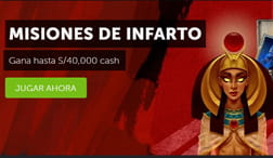 Slot toernooi reclame banner voor online casino ' s uit Peru.